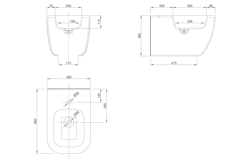 GLAM FLOATING BIDET | PIETRA CASA BRAND | $4,437.05