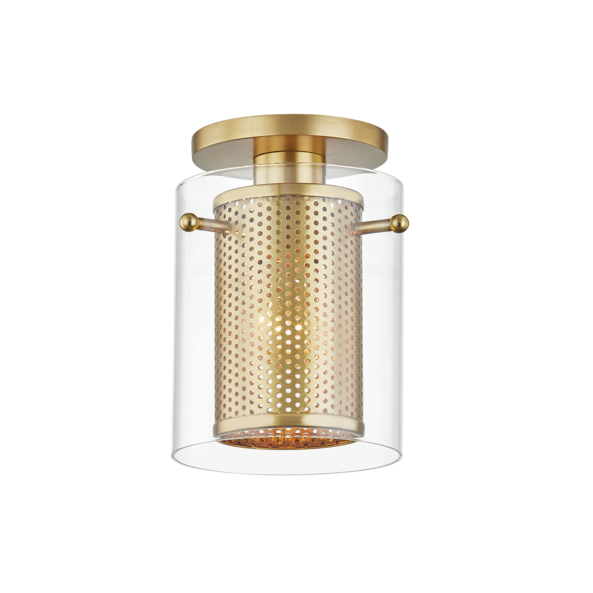 HUDSON VALLEY LIGHTING | ELENAOR SEMI - FLUSHMOUNT - AGED BRASS | $218.00