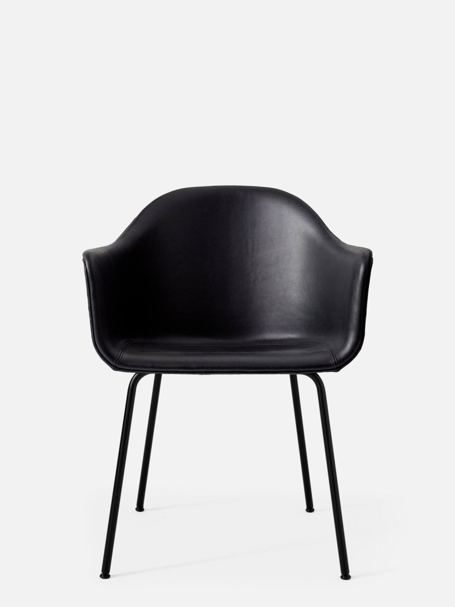 HARBOUR ARM CHAIR, DINING HEIGHT, BLACK STEEL BASE, UPHOLSTERED I $875.00 - $1,695.00