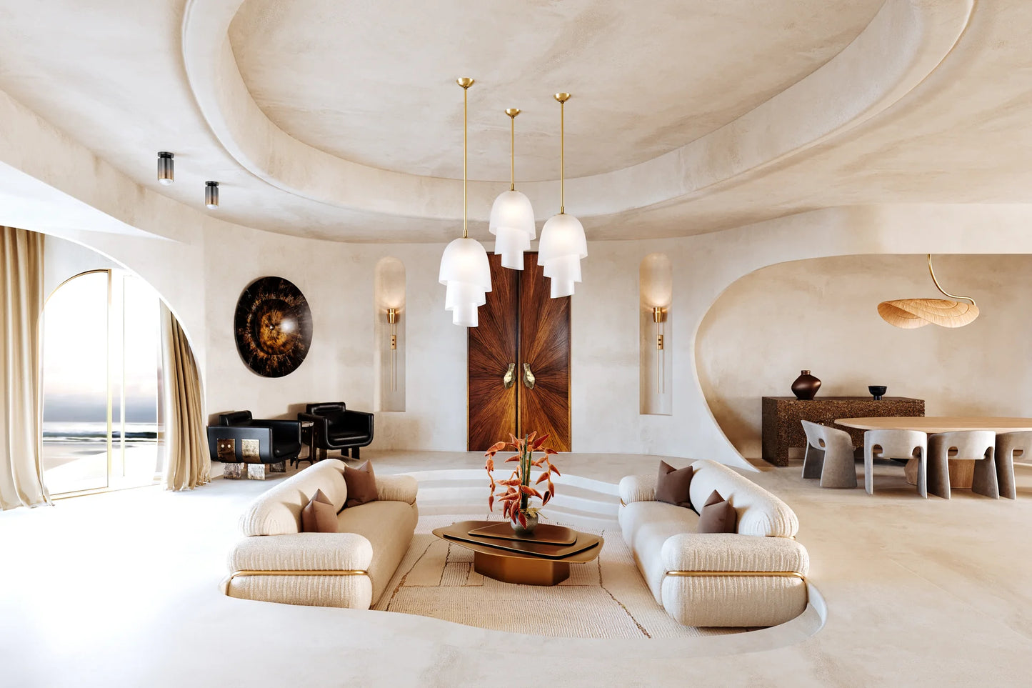 HUDSON VALLEY LIGHTING | WHATELY FLUSHMOUNT - GRADIENT BRASS | $586.00