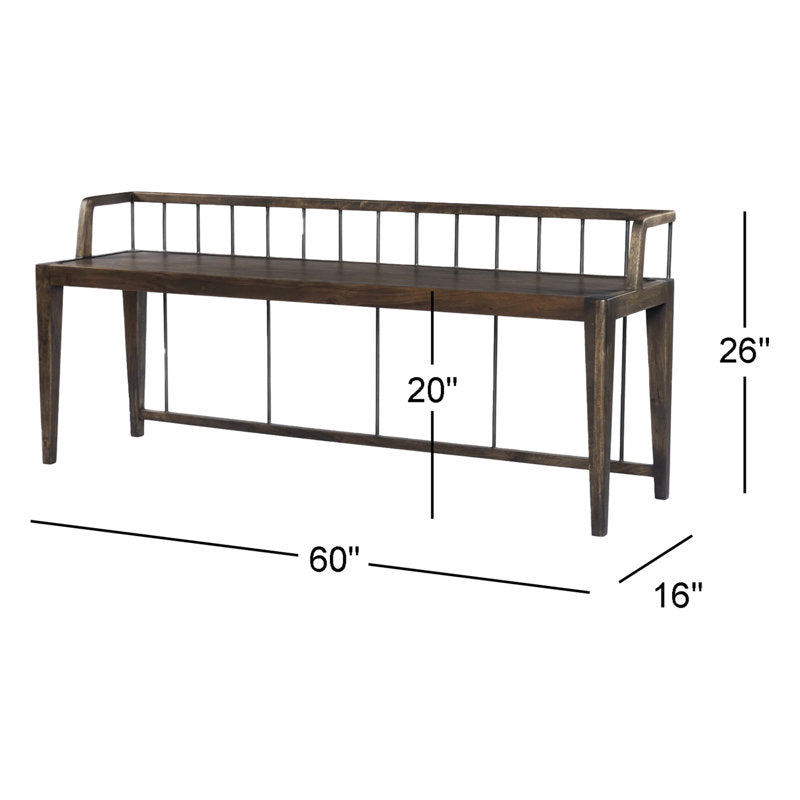 Four Hands Howard Solid Wood Bench detail