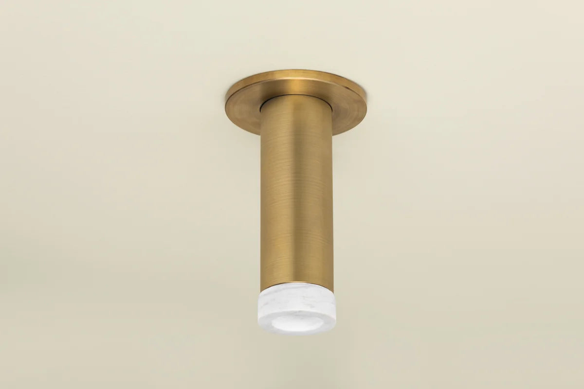 HUDSON VALLEY LIGHTING | LUXE 2" FLUSHMOUNT - PATINA BRASS | $442.00