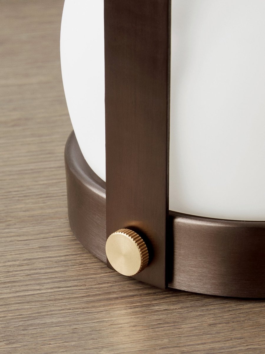 Carrie Portable Lamp, Leather Handle