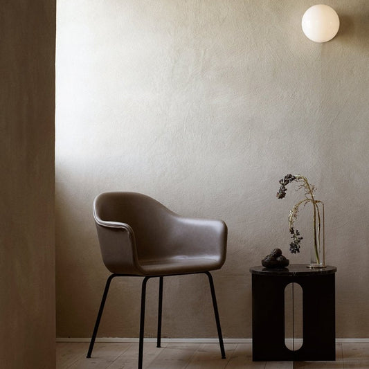 HARBOUR ARM CHAIR, DINING HEIGHT, BLACK STEEL BASE, UPHOLSTERED I $875.00 - $1,695.00