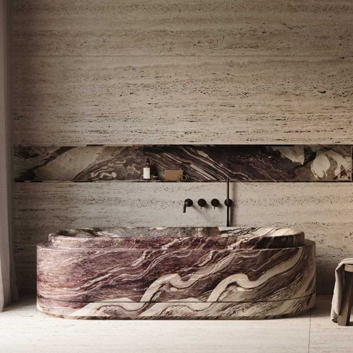 TECTON Bathtub by Monitillo1980, showroom installation, Milan Design Week 2026