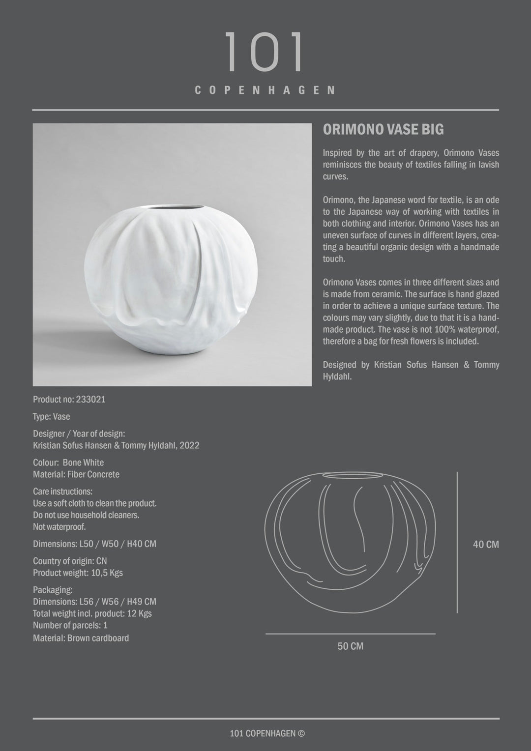 101 Copenhagen Orimono Vase - $85.00 - $645.00