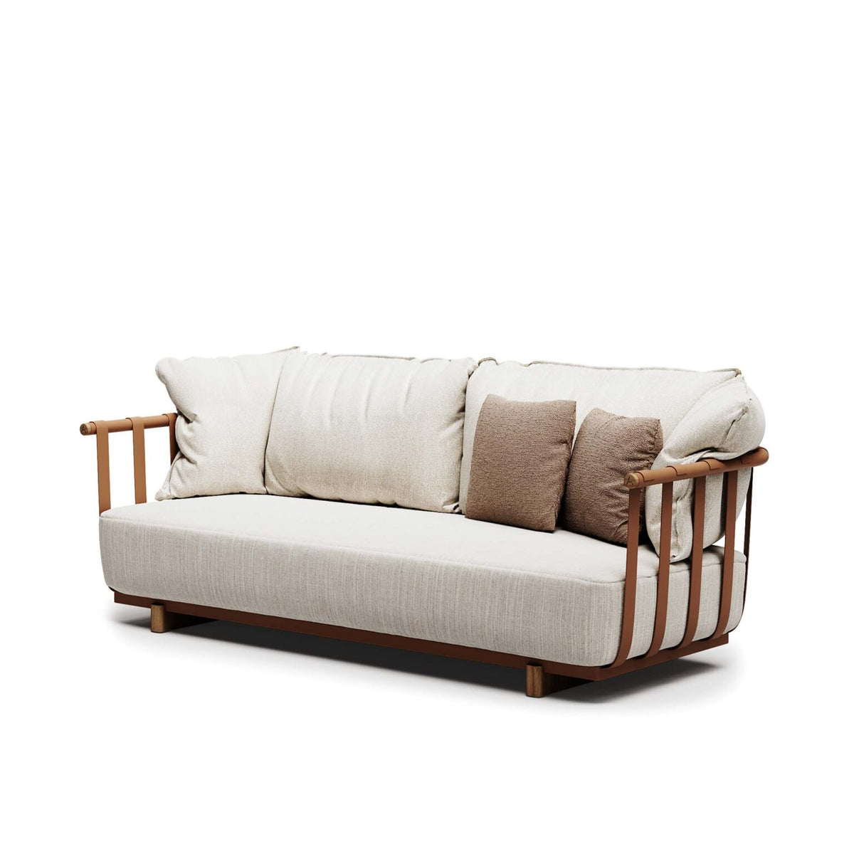 Atmosphera Portofino Sofa - terracotta studio shot