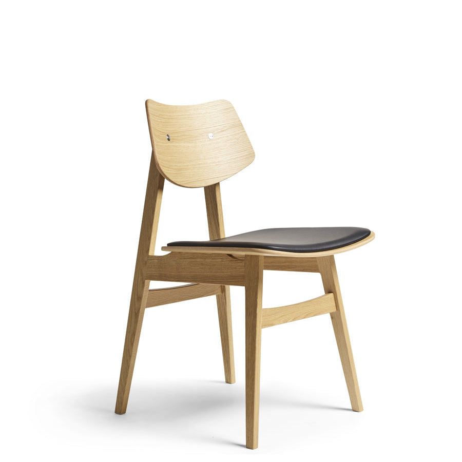 1960 Wood Chair upholstered seat