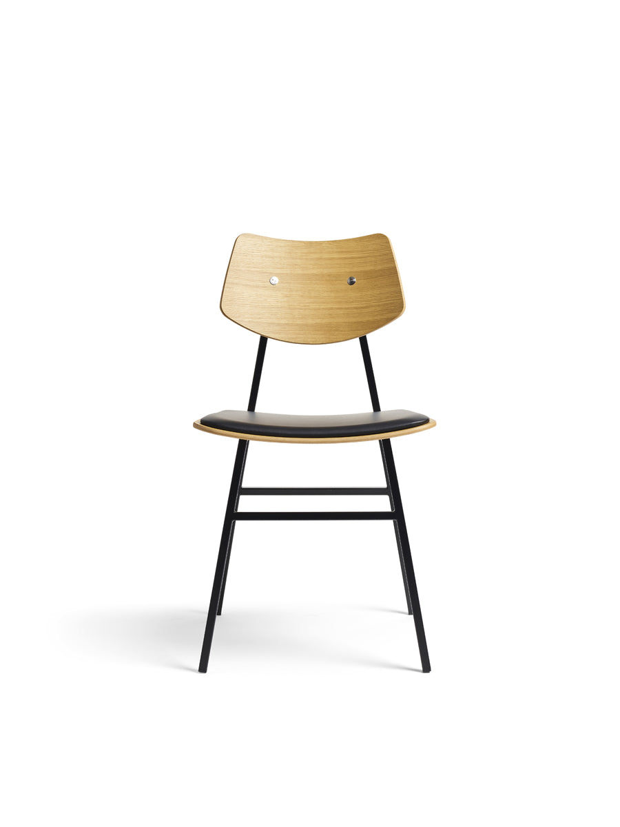 1960 Chair natural oak upholstered seat
