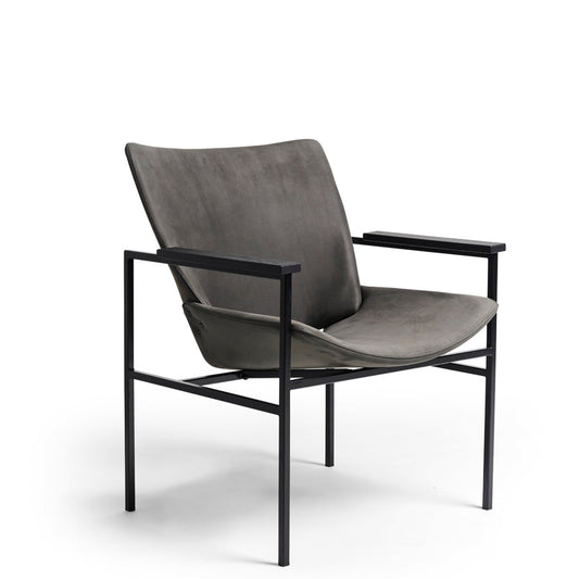 Shell Lounge Armchair black oak