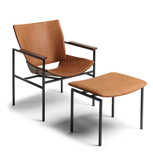Shell Footstool with lounge armchair