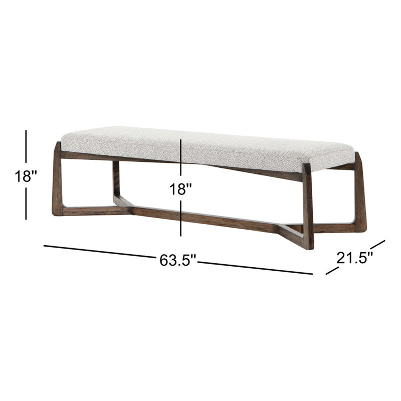 Four Hands Roscoe Upholstered Bench detail
