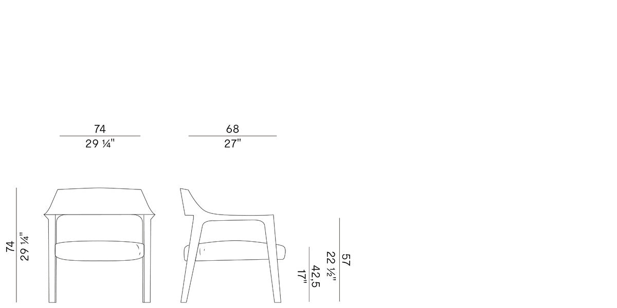 POTOCCO | Scheggia Armchair