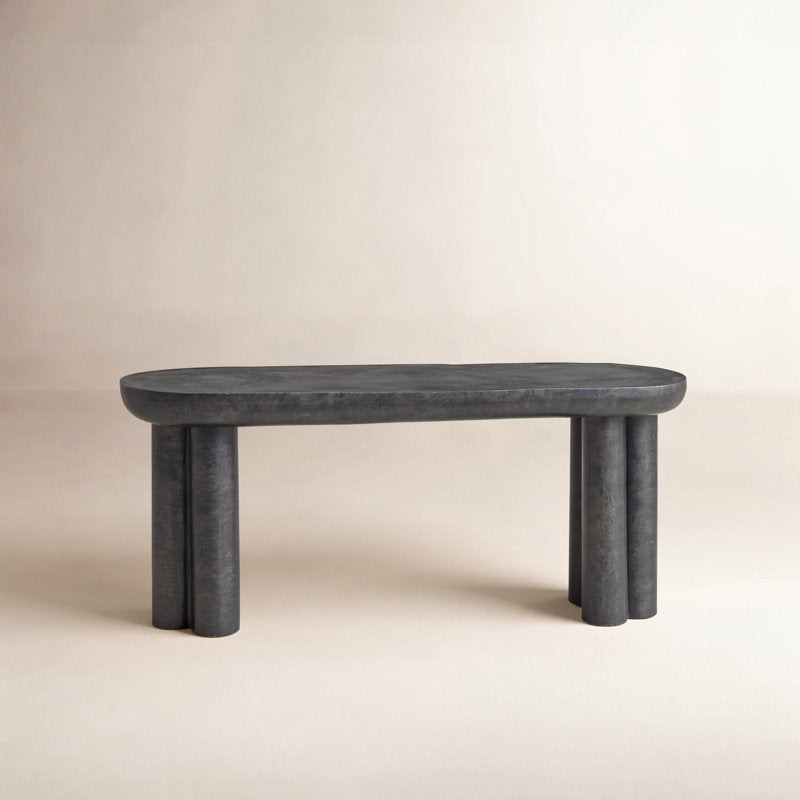 Four Hands Sante 60 Console Table Raw Black