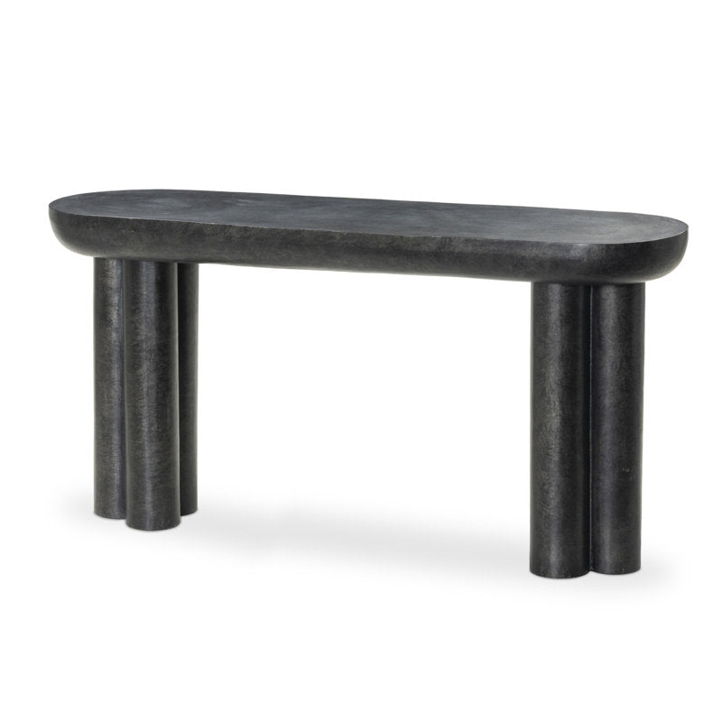 Four Hands Sante 60 Console Table Raw Black