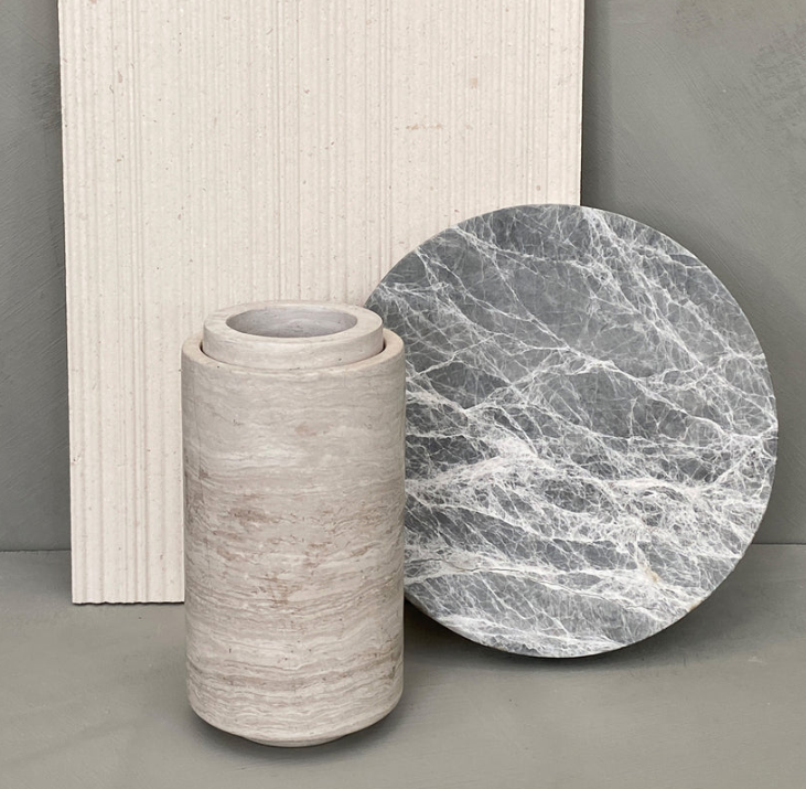 PIETRA CASA - STEM VASE SMALL - CHALK GREY - $446.37