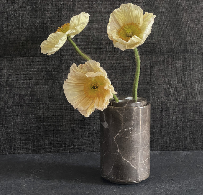 PIETRA CASA - STEM VASE MEDIUM - SHADOW BLACK - $648.45