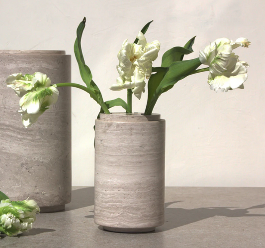 PIETRA CASA - STEM VASE MEDIUM - CHALK GREY - $648.45