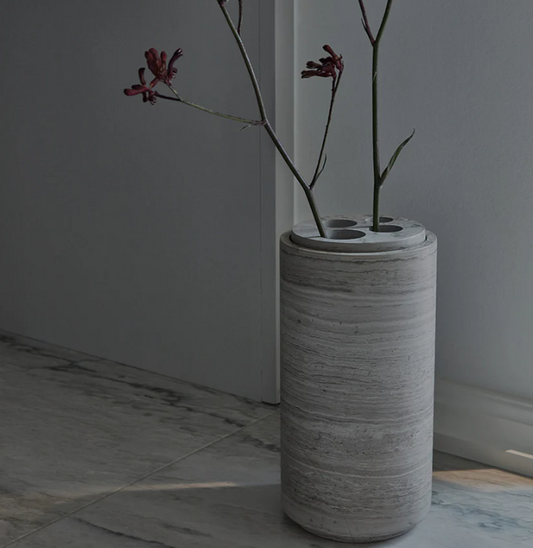 PIETRA CASA - STEM VASE LARGE - SMOKE GREY - $1,336.16