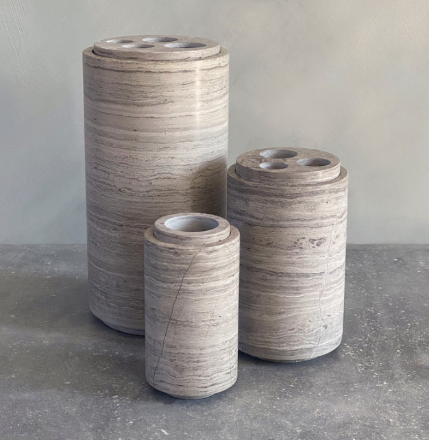 PIETRA CASA - STEM VASE LARGE - SMOKE GREY - $1,336.16