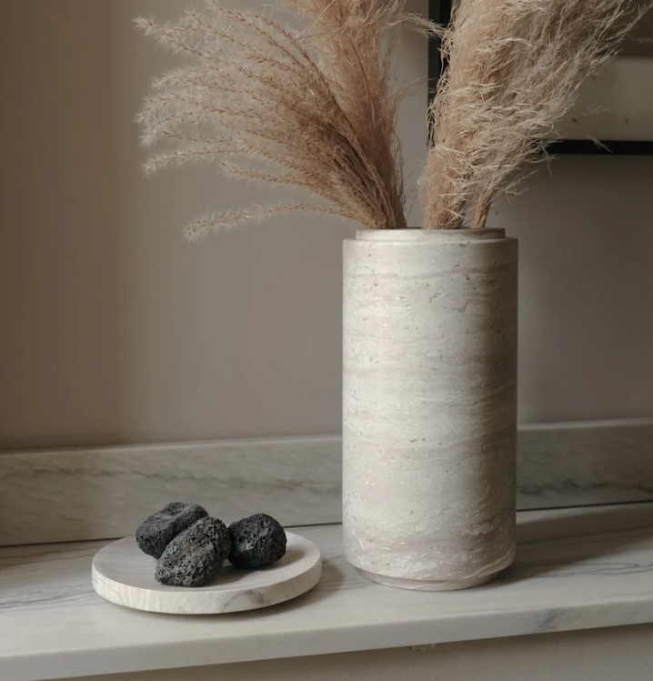 PIETRA CASA - STEM VASE LARGE - CHALK GREY - $1,336.16