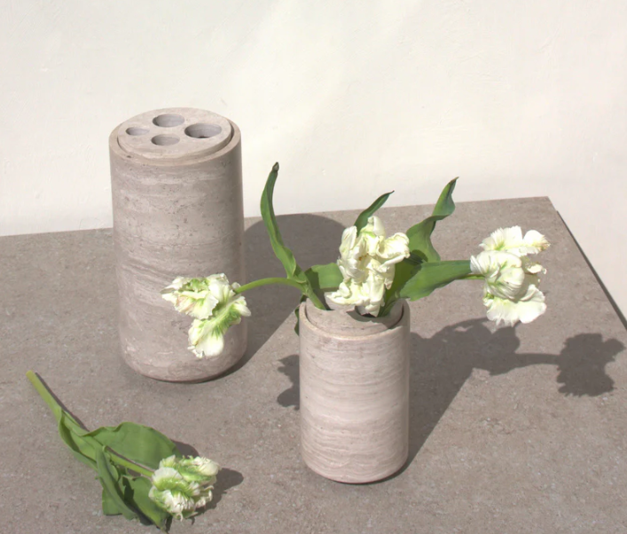 PIETRA CASA - STEM VASE LARGE - CHALK GREY - $1,336.16