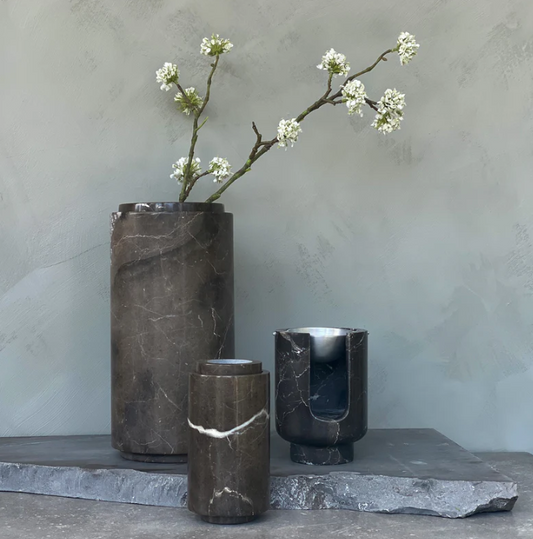 PIETRA CASA - STEM VASE LARGE - SHADOW BLACK - $1,336.16