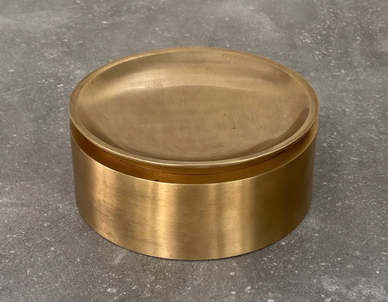 PIETRA CASA - EDO CANISTER LOW - SATIN BRASS - $618.00