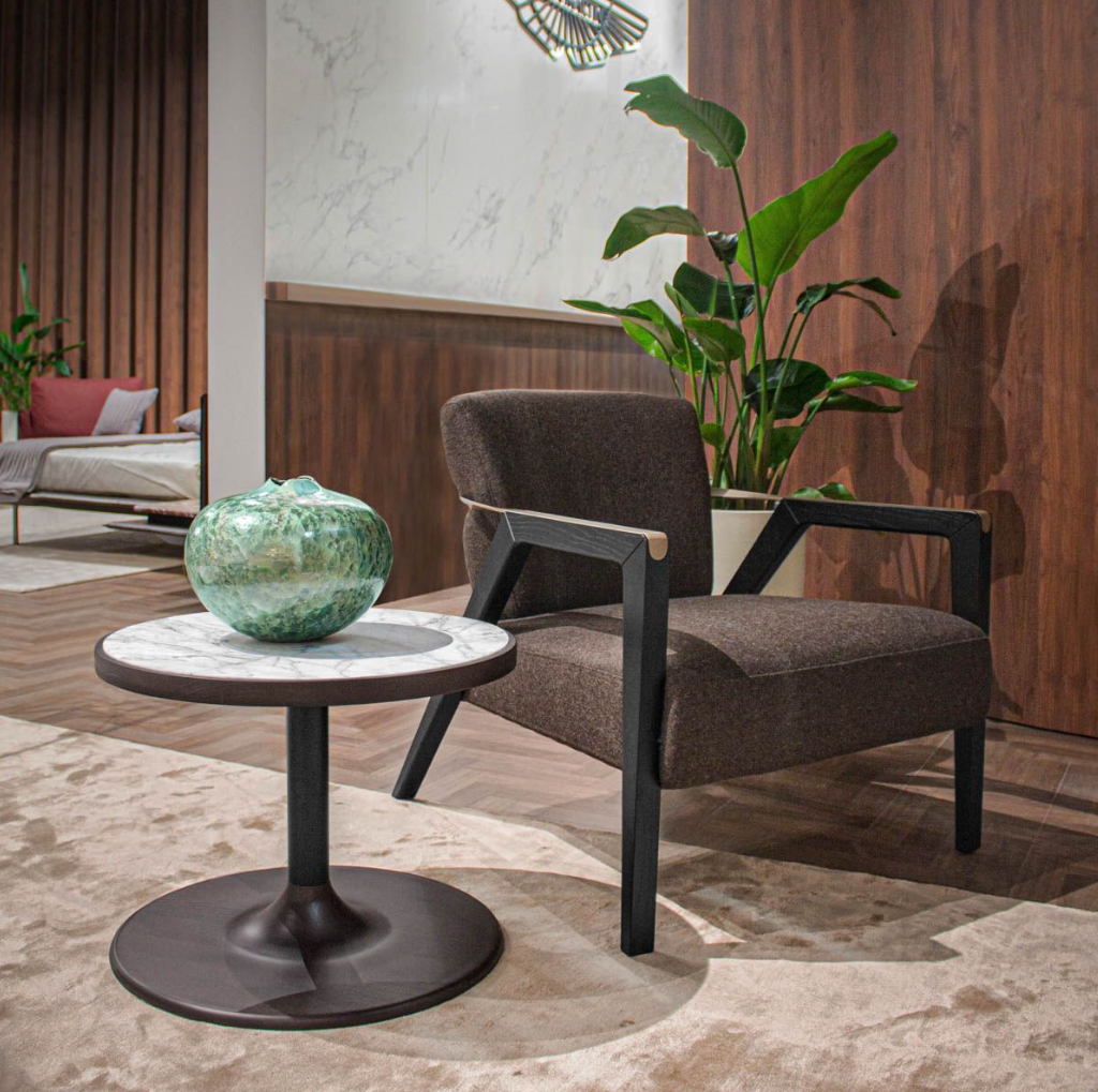 ASTON MARTIN HOME | V212/XL WOOD AND MARBLE SIDE TABLE | $9029.00