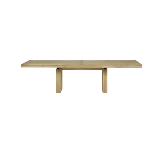 ETHNICRAFT DOUBLE EXTENDABLE DINING TABLE - OAK | $6,829.00