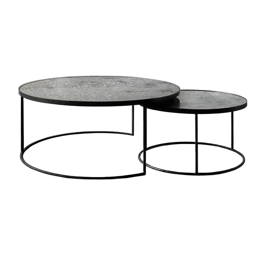 ETHNICRAFT NESTING COFFEE TABLE SET - CLEAR | $1,759.00