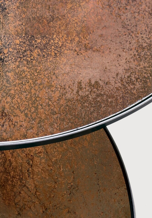 ETHNICRAFT NESTING COFFEE TABLE SET - BRONZE COPPER | $1,759.00