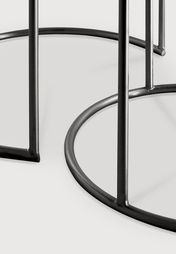 ETHNICRAFT NESTING COFFEE TABLE SET - BRONZE COPPER | $1,759.00