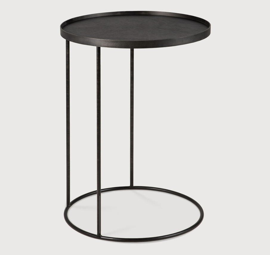 ETHNICRAFT SMALL ROUND TRAY SIDE TABLE | $299.00