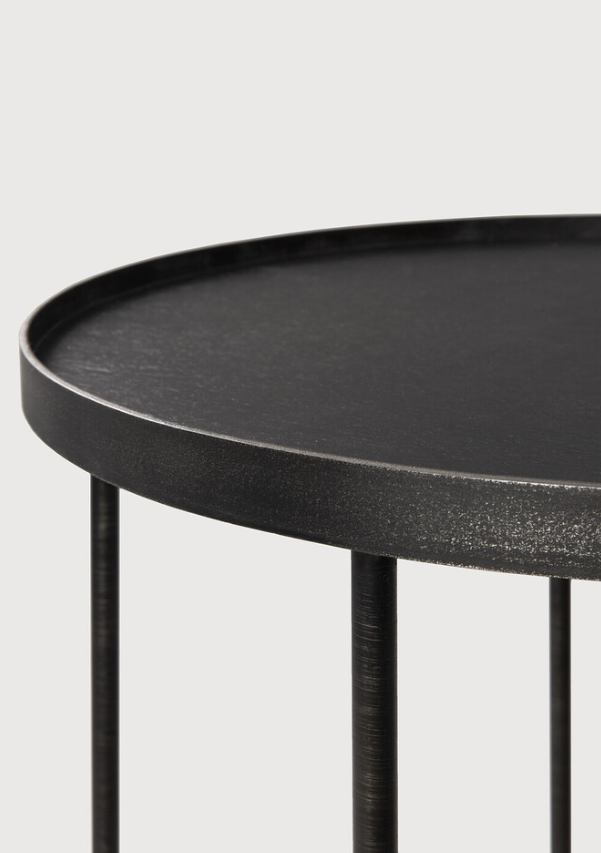 ETHNICRAFT SMALL ROUND TRAY SIDE TABLE | $299.00