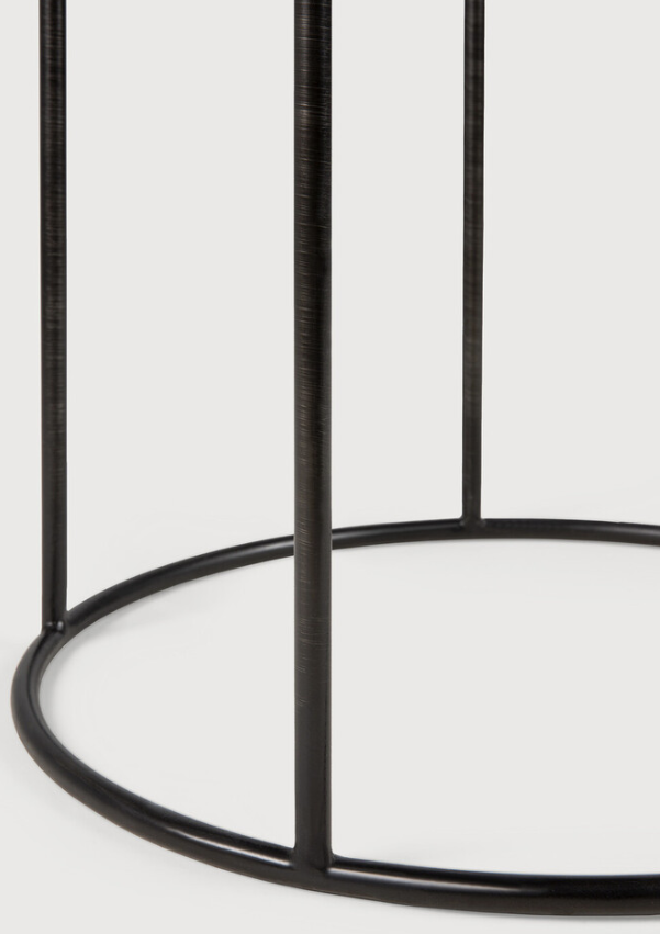 ETHNICRAFT SMALL ROUND TRAY SIDE TABLE | $299.00