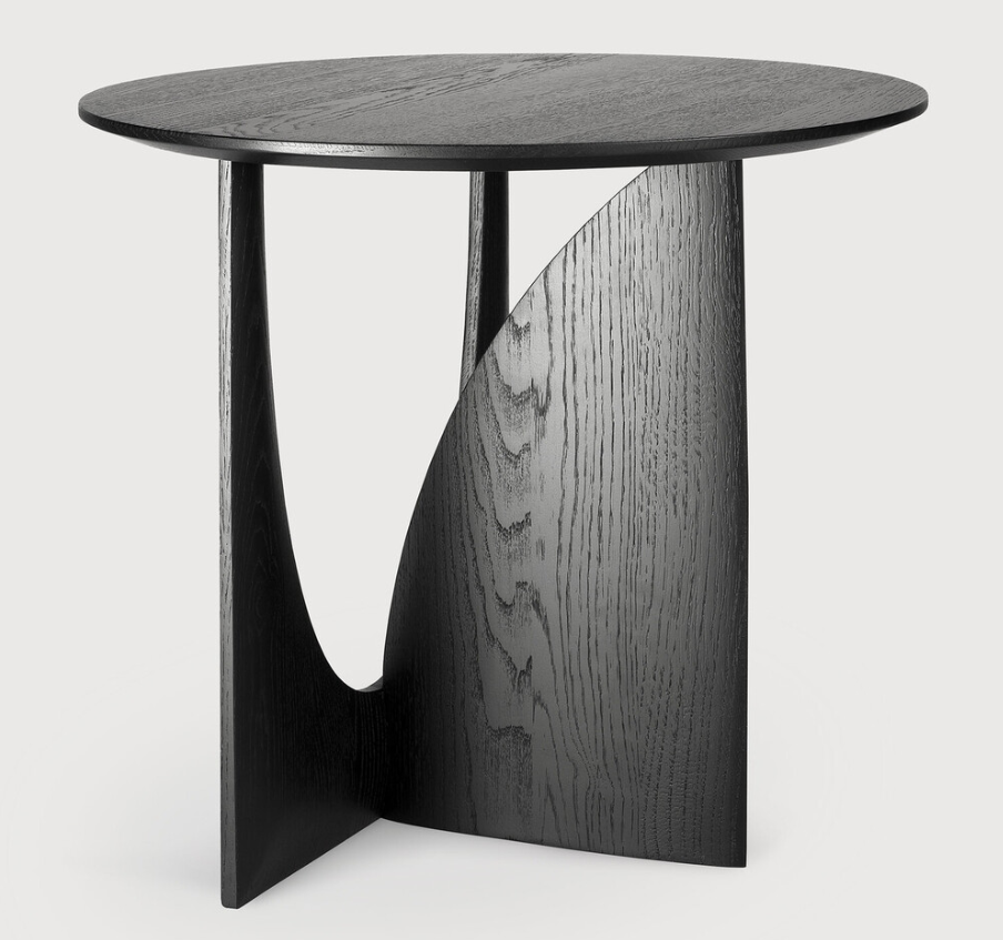 ETHNICRAFT GEOMETRIC SIDE TABLE - OAK BLACK | $749.00