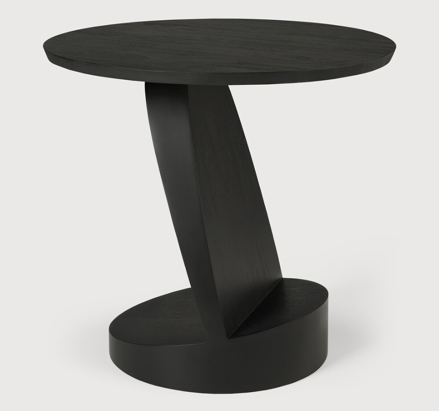 ETHNICRAFT OBLIC SIDE TABLE - TEAK BLACK | $919.00