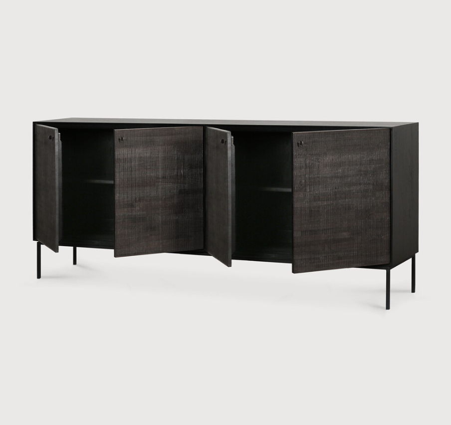 ETHNICRAFT GROOVES SIDEBOARD - TEAK OFF BLACK | $3,569.00 - $4,229.00