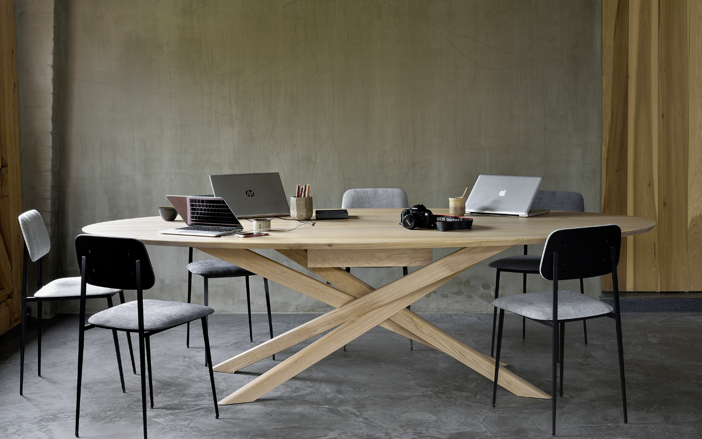 ETHNICRAFT MIKADO MEETING TABLE - OAK | $7,659.00