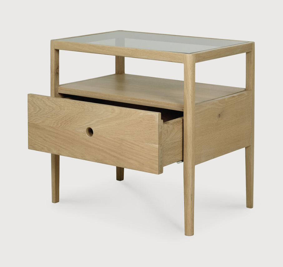 ETHNICRAFT SPINDLE BEDSIDE TABLE - OAK | $889.00