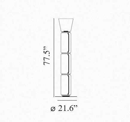 FLOS | NOCTAMBULE HIGH CYLINDER CONE FLOOR LAMP | From $5,275.00