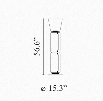 FLOS | NOCTAMBULE HIGH CYLINDER CONE FLOOR LAMP | From $5,275.00