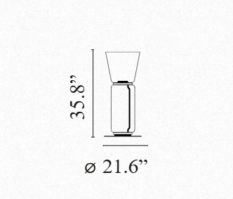 FLOS | NOCTAMBULE HIGH CYLINDER CONE FLOOR LAMP | From $5,275.00