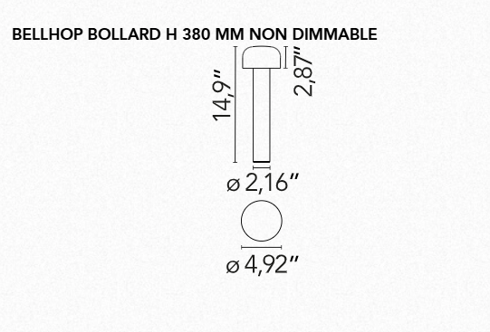 FLOS | BELLHOP 125 BOLLARD OUTDOOR LAMP | From $1,065.00