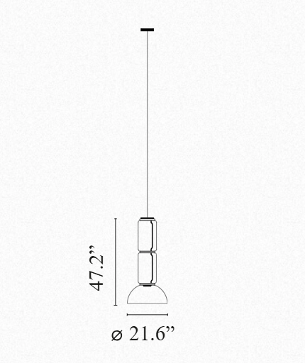 FLOS | NOCTAMBULE LOW CYLINDER BOWL SUSPENSION LAMP | From $5,610.00