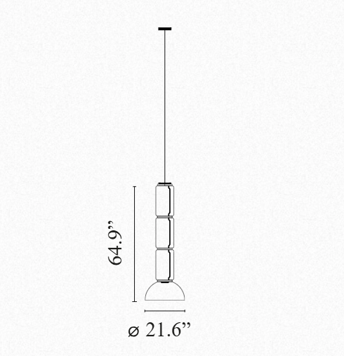 FLOS | NOCTAMBULE LOW CYLINDER BOWL SUSPENSION LAMP | From $5,610.00