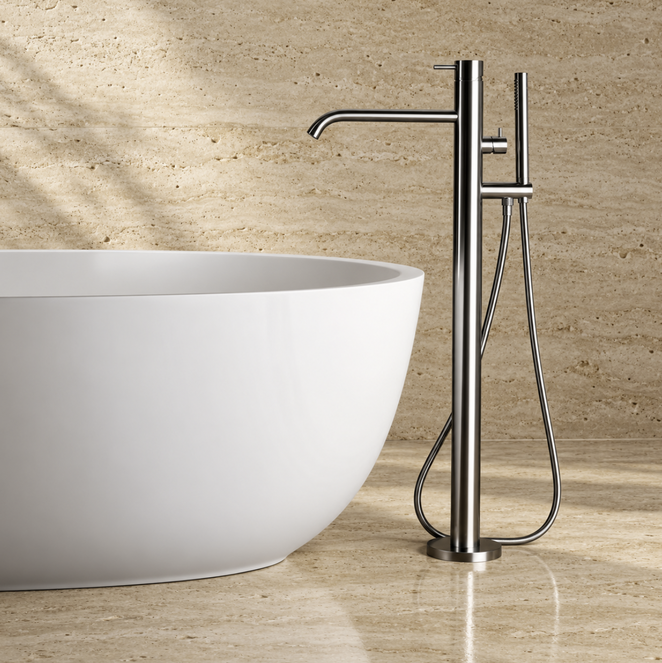 PIETRA CASA | Freestanding Bathtub Mixer with Hand Shower | $2,839.00 - $4,561.00