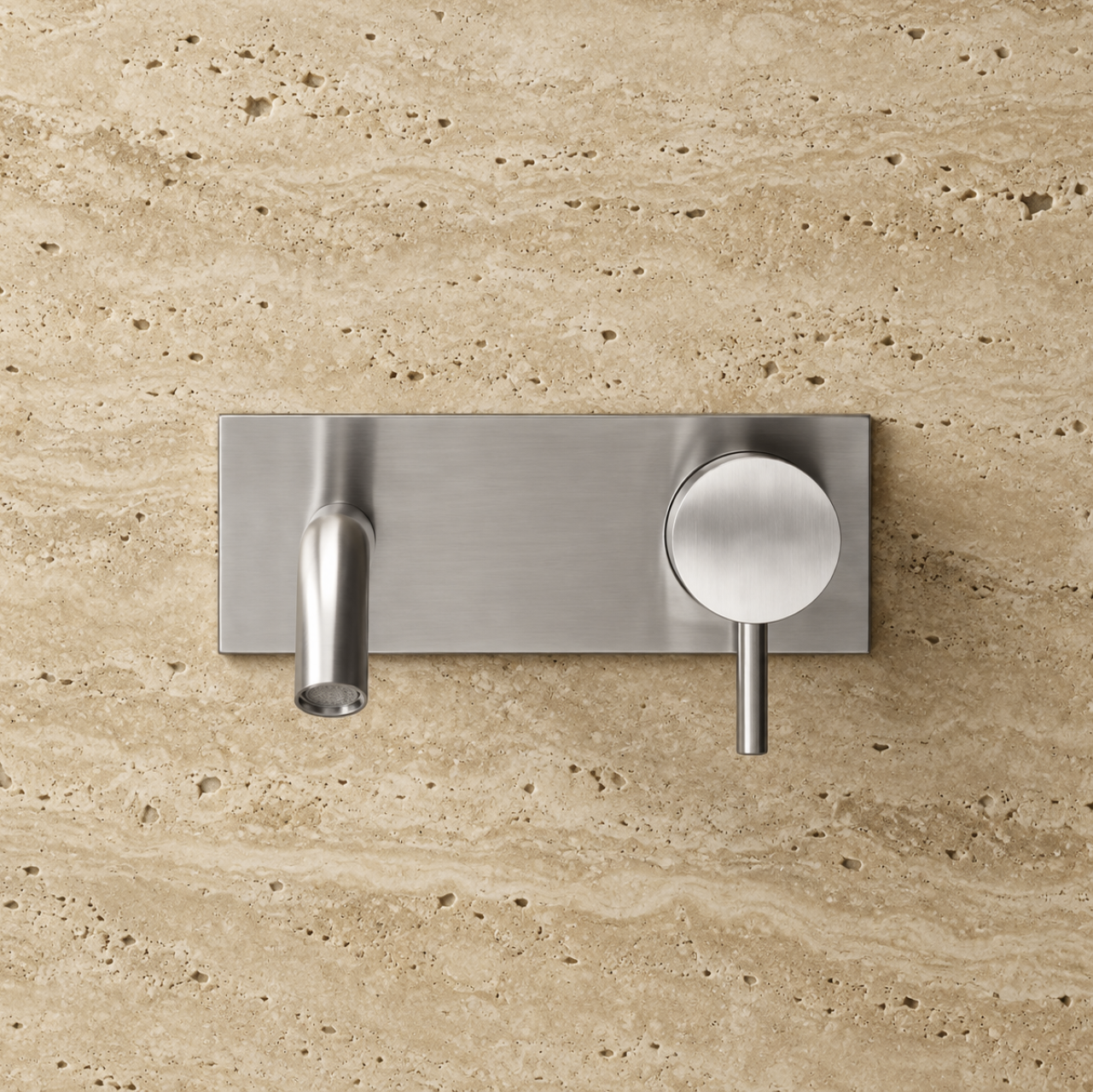 PIETRA CASA | Wall-Mounted Basin Mixer, Round Plate, Ø0.8in (20mm) Spout, 6.3in (160mm) | $939.00 - $1,578.00