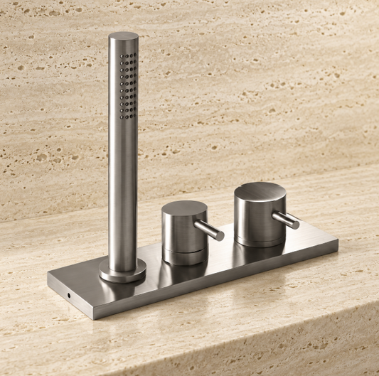 PIETRA CASA | Deck-Mounted Tub Filler with Hand Shower, 3-Hole | $2,089.00 - $2,917.00